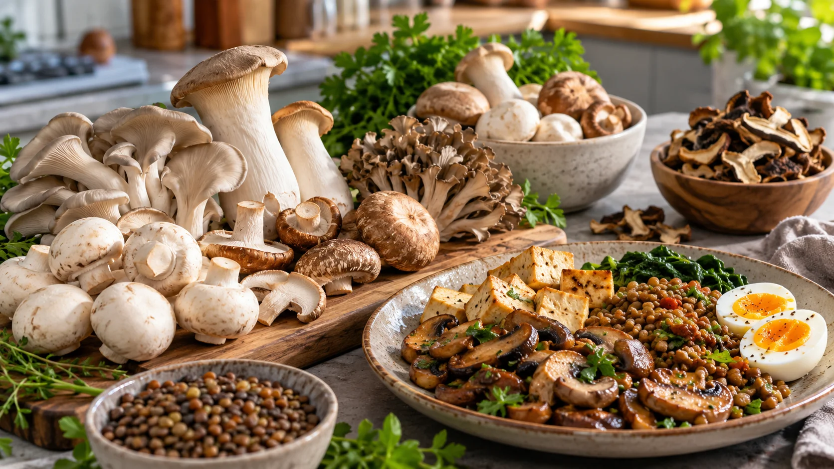 Protein in Mushroom